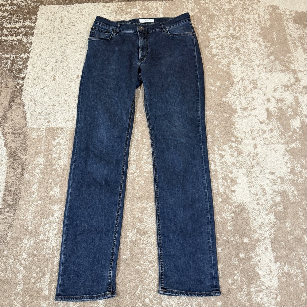 Brax Pants Men's 34x34 Blue Chuck Hi-Flex Preppy Stretch Modern Fit 5 Pocket